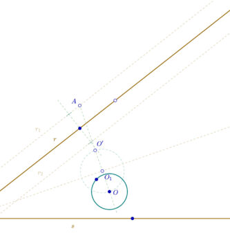 circunferencias tangentes a dos rectas y una circunferencia dada