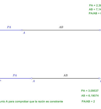 Series geometricas lineales - Razón simple de tres puntos