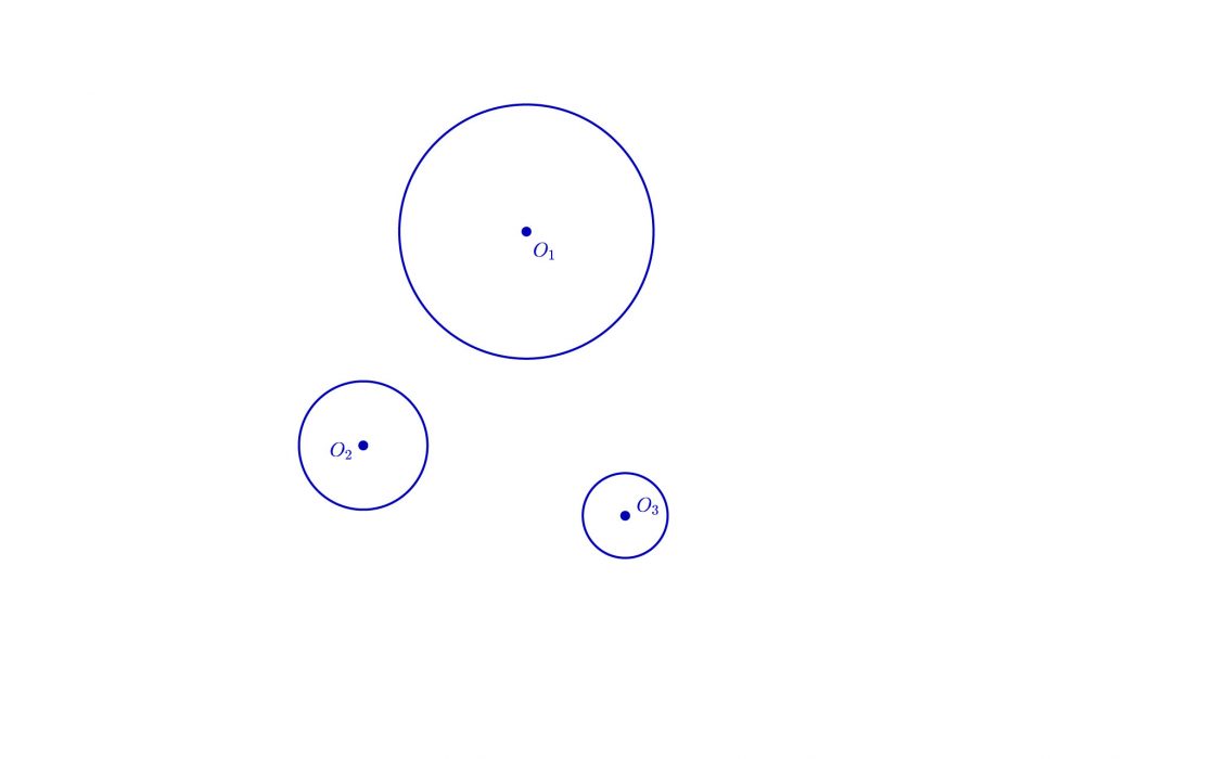 Problema de Apolonio - Circunferencias tangentes a tres circunferencias