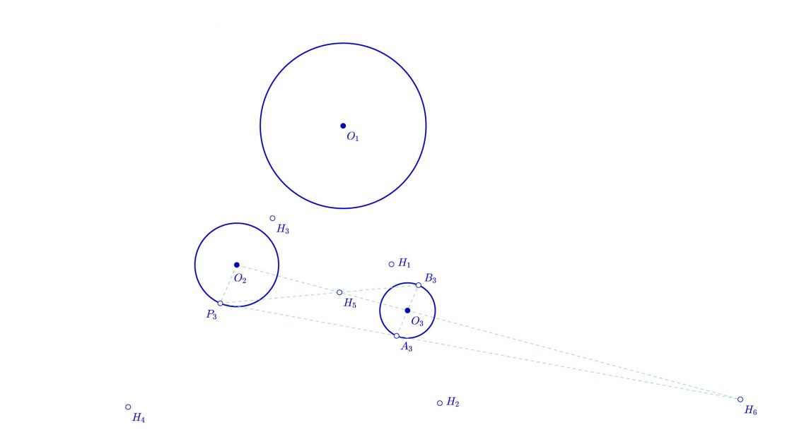 Circunferencias tangentes a tres circunferencias