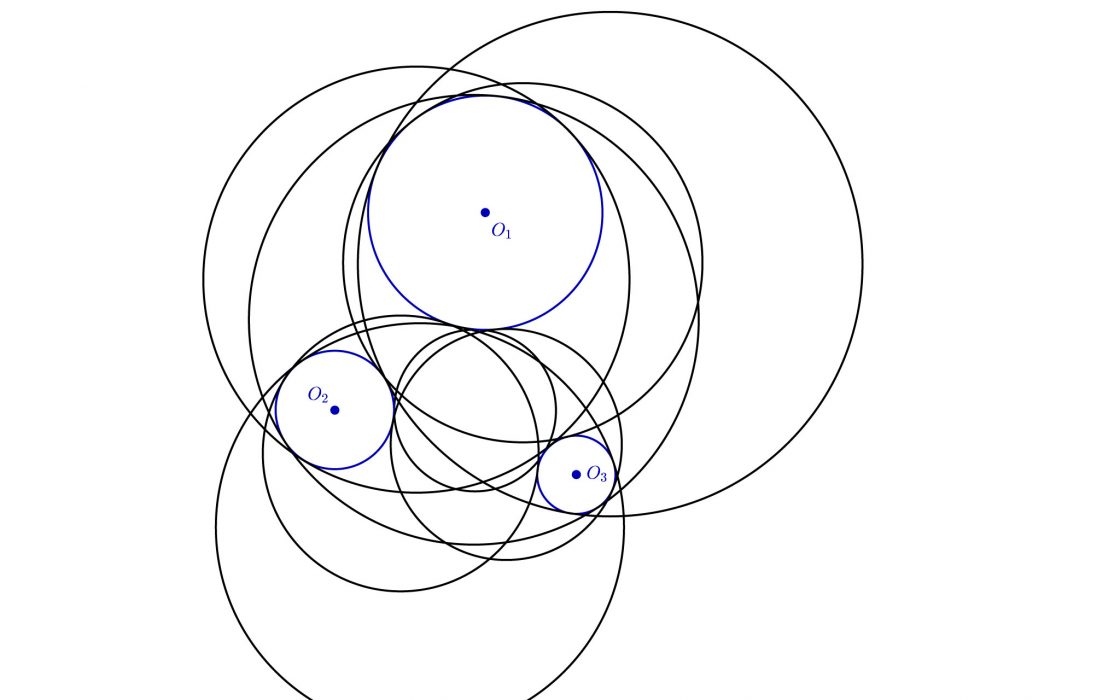 Circunferencias tangentes a tres circunferencias