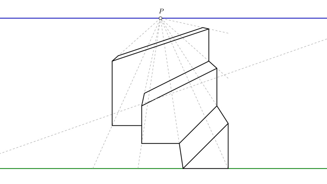 Ejercicios de perspectiva cónica frontal resueltos