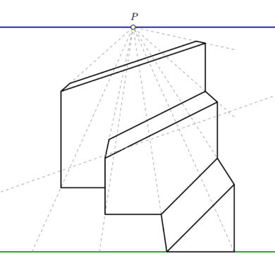 Ejercicios de perspectiva cónica frontal resueltos