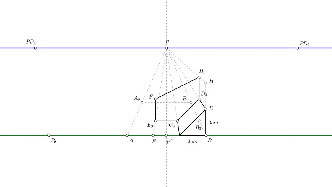 ejercicios de perspectiva cónica frontal resueltos