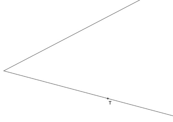 Circunferencia tangente a dos circunferencias conociendo el punto de tangencia sobre una de las dos rectas