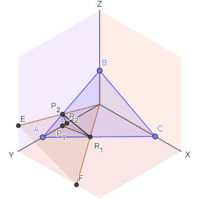 Intersección de planos en sistema diédrico