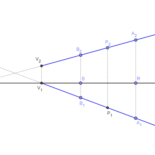 Representación de la recta en diédrico, como dibujar rectas a partir de dos puntos