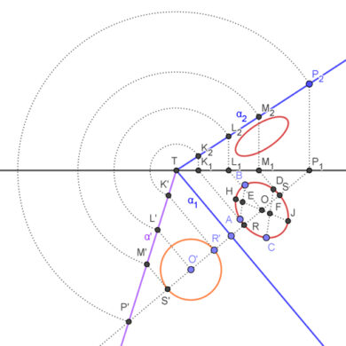 Como realizar el abatimiento de una circunferencia en sistema diédrico de forma rápida y fácil