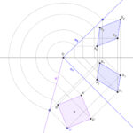 Como abatir figuras planas en sistema diédrico; triángulos, cuadrados, etc.