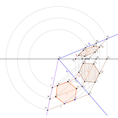 Como abatir una figura en un plano oblicuo usando paralelas en sistema diédrico