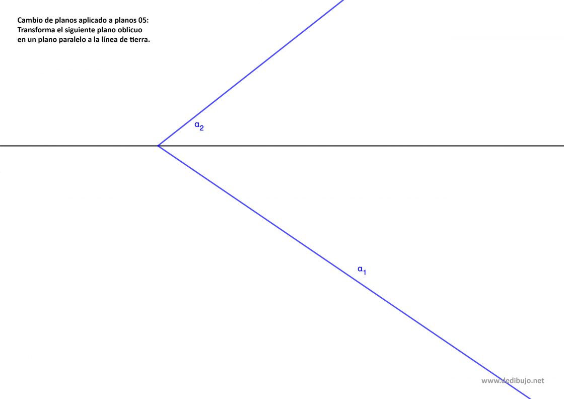 Transformar un plano oblicuo en uno paralelo a la línea de tierra