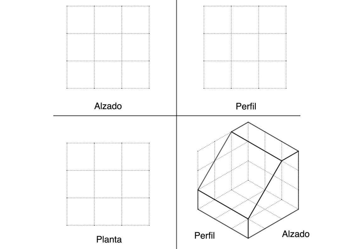 Ejercicios de vistas diédricas para aprender a interpretar vistas