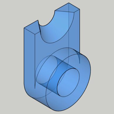 Figura 3D apta para ejercicios de normalización, acotación y secciones